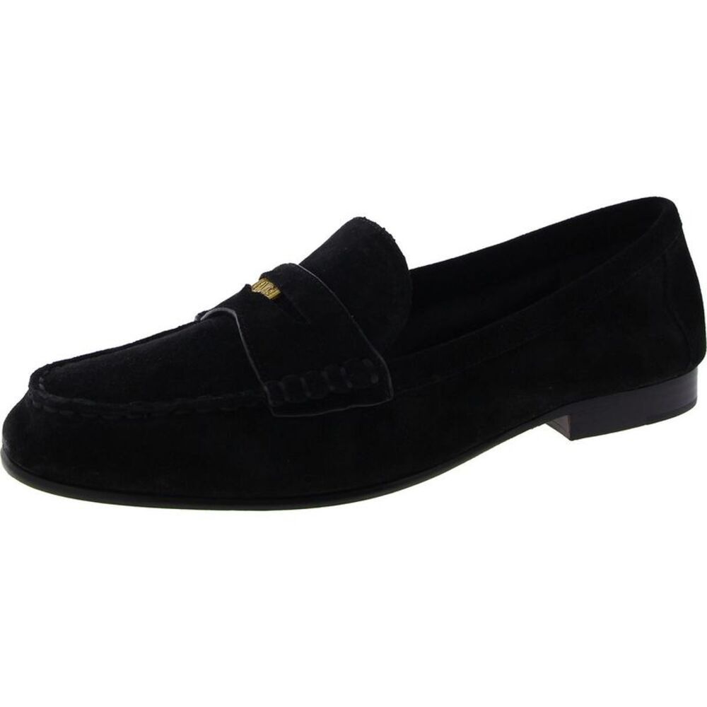 Veronica Beard Womens Penny Black Suede Comfy Slip-On Loafers Shoes NWOB